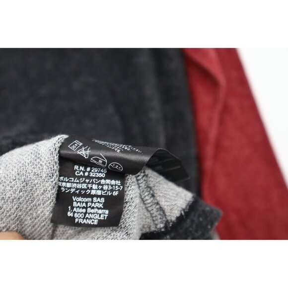 Volcom S/P Women's Knit Hoodie In Black & Red Pit to pit 19 inches Lightweight - Picture 4 of 12